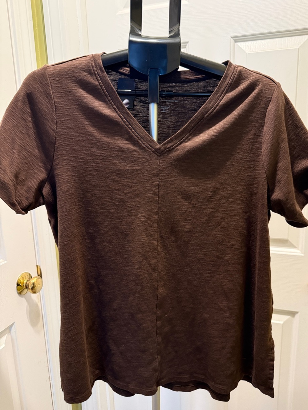 J. Jill Brown V-Neck Short Sleeve Tee